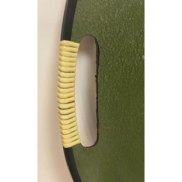 MCM Vintage Lacquer Ware Serving Tray Wine Bottle Grapes Green Japan - Picture 7 of 10